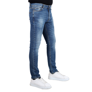 Jean skinny fit de marque privée fabriqué en Italie avec fermeture éclair tissu élastique à lavage moyen pour la vente en gros 98% coton 2% ea - Product Image 4
