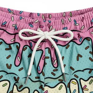 Pantalones Cortos Deportivos de Malla de Poliéster 100% para Hombre, Logotipo Personalizado, Cintura Media, Gimnasio, Entrenamiento, Casual, Efecto Sublimado, Servicio OEM - Product Image 2