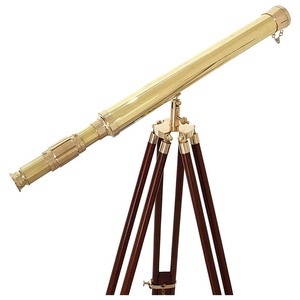 Nautical Antique Brass Spyglass Leather Telescope With <b>Tripod</b> Stand Maritime Desktop Gift Thermal Binoculars Long Range - Product Image 2