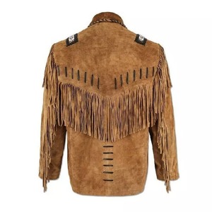 แจ็กเก็ตคาวบอยสีดำสำหรับผู้ชาย,เสื้อแจ็กเก็ตหนังสไตล์มอเตอร์ไซค์สำหรับผู้ชายแฟชั่นแบบสั่งตัด - Product Image 2