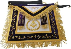 Venta caliente delantal masónico bordado a mano Grand Lodge Master delantal masónico hermoso delantal masónico disponible a precios bajos - Product Image 2