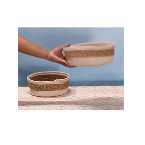 Macramé rond et panier de rangement salle de bain pépinière chambre salon décoration accessoires ménagers à un prix abordable - Product Image 2