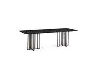Pieds de table à manger rectangulaire modernes, base en métal, structure minimaliste, support de mobilier contemporain