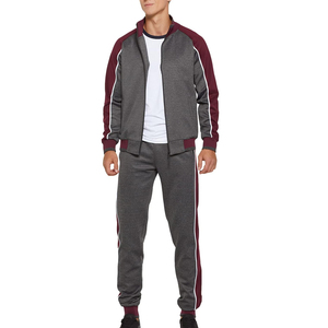 Ensemble de survêtement athlétique 2 pièces pour homme, décontracté, avec fermeture éclair intégrale, pour le jogging et l'entraînement - Product Image 4