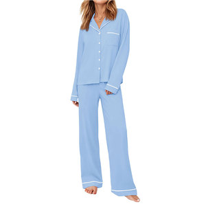 Pyjama décontracté pour femme, ensemble de nuit confortable, personnalisable en couleur, pour la maison, le repos, le sommeil et l'usage quotidien - Product Image 1