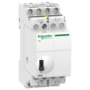 Relè a Impulsi SCHNEIDER ELECTRIC A9C30114 ITL 4P 4NO 16A, Bobina 12VDC 24VAC 50/60Hz, Relè di Potenza Oltre 2 Ampere - Product Image 1
