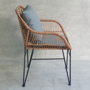 Outdoor Garden <b>Chair</b> TTG001 Rattan-Look Plastic with Iron Metal for Patio or Yard - Product Image 6