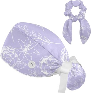 Chapeau lavable coton réutilisable élastique rassemblement protection complète des cheveux vente en gros salle d'opération médicale uniforme approvisionnement gommage casquettes - Product Image 6