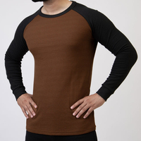 Streetwear décontracté à prix d'usine T-shirts pour hommes Couleur unie Prix bon marché T-shirts à manches longues pour hommes à vendre