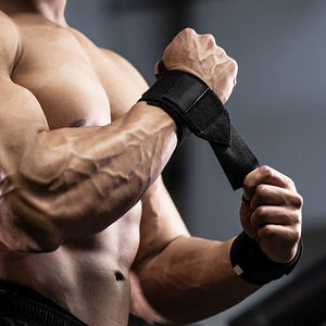 Sangles de poignet de levage en coton personnalisées, résistantes, pour la musculation en salle de sport - Antidérapantes, respirantes, logo personnalisé, fabricant OEM - Product Image 3