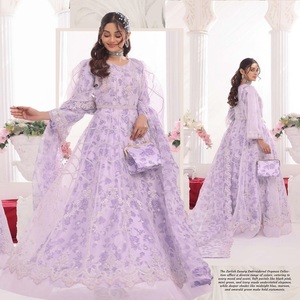 ZARLISH niñas trajes de boda 3 piezas Motis moda Organza colección vestidos de fiesta paquistaníes para mujeres Festival viste indio - Product Image 2