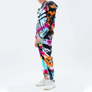 Factory High Quality Men's Unisex Solid 100% Cotton Anti-Bacterial Breathable Fleece Tracksuit Sweatsuit Sweatpants Hoodie <b>Set</b> - Product Image 5