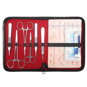 Kit completo de práctica de instrumentos quirúrgicos veterinarios para uso de estudiantes con almohadilla de silicona y herramientas - Product Image 2