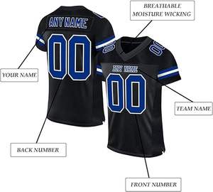 Nouvelle arrivée Maillot de football américain Conception personnalisée Impression par sublimation Vente en gros Pas cher Manches courtes Respirant Caractéristique grande taille - Product Image 3