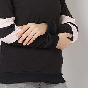 เสื้อสเวตเตอร์ผู้หญิงผ้าฟลีซมาใหม่พร้อมแขนเสื้อแผงติดโลโก้ด้านหน้าสำหรับฤดูหนาว - Product Image 5