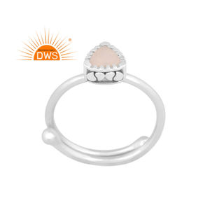 Latest Design Fine 925 <b>Silver</b> Triangular Ethiopian <b>Opal</b> Gemstone Statement <b>Ring</b> Jewelry Manufacturer - Product Image 1
