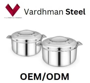 Logo personnalisé Grand chauffe-plats en acier inoxydable 5LTR Couvercle au design moderne pour casserole à soupe - Product Image 5