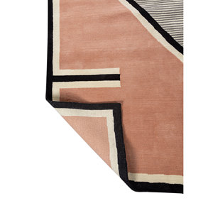 Tapis en laine noués à la main Aiwl-3068, géométriques, abstraits, en coton biologique recyclé pour l'entrée de la maison, rectangulaires, pour couloir - Boîte ivoire - Product Image 5