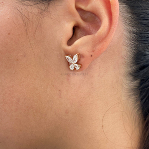 Boucles d'oreilles en diamants de laboratoire certifiés IGI, or 10k 14k 18k, style de bijoux moderne, fabrication artisanale, or jaune rose blanc, pour offrir en cadeau - Product Image 5