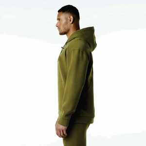 New High Quality 100% Cotton Blank Men Cotton Hoodie Street Wear Thick Fleece Hoodie <b>Plain</b> Blank Custom Men Casual Style <b>Hoodies</b> - Product Image 4