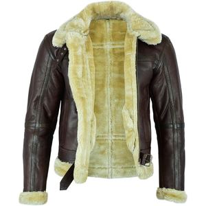 Veste en cuir de mouton véritable pour hommes, vêtements d'extérieur décontractés en cuir véritable de haute qualité - Product Image 6