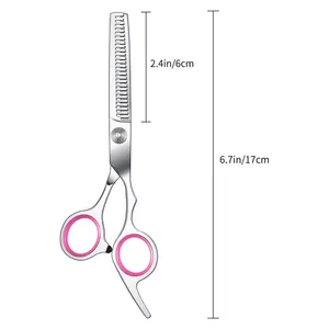 En kaliteli İnceltme makas ayna Finish 5.5 "saç makas güzellik inceltme makasları ile düzeltme parmak istirahat