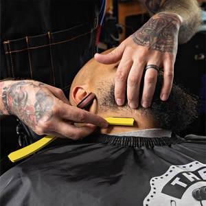 Nueva maquinilla de afeitar recta personalizada de alta calidad para hombre, maquinillas de afeitar negras de Color sólido de acero inoxidable para peluquero - Product Image 3