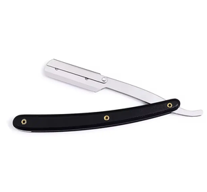 2024 estilo japonés hombres barba afeitado media hoja personalizada Acero inoxidable Rosa maquinilla de afeitar elegante herramienta de peluquero - Product Image 6