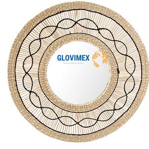 Top Nuevo diseño Yute Seagrass Wall Salon Mirror Pequeño espejo redondo Venta al por mayor Buen precio Decoraciones para el hogar de lujo - Product Image 1