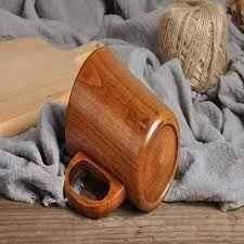 Taza de madera india de primera calidad, diseño grabado para bebedores de cerveza y vino, tapa a prueba de fugas, taza de café con aislamiento al vacío - Product Image 6