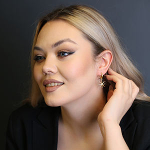 Boucles d'oreilles pendantes en forme d'étoile bâton à la mode bijoux en gros faits à la main turcs bijoux en argent Sterling 925 - Product Image 6