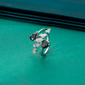 Anillo CZ ajustable con anillo de moda chapado en rodio para mayoristas en joyería artificial de la India de la fuente superior - Product Image 1