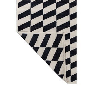 Alhambra Ivory Flat Weaves Wool <b>Rugs</b> Geometric Kilim Design Handmade <b>Jute</b> <b>Rug</b> for Home Living Room or Bedroom Model PDWL-664 - Product Image 5