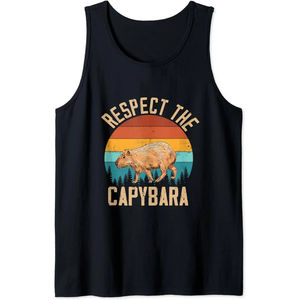 <b>Black</b> Cartoon 3D Print Capybara Tank Top Men Kids Summer Casual Oversized Sleeveless T Shirts Quick Dry Tops Gym Fitness <b>Vest</b> - Product Image 5