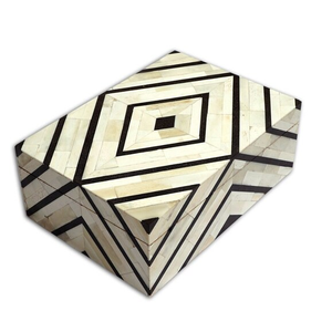 Vajilla para el hogar y la granja, caja de almacenamiento cuadrada con incrustaciones de hueso, tamaño personalizado, producto artesanal Natural - Product Image 6