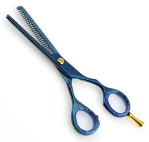 Tijeras de peluquería hechas a mano con cuchillas afiladas de acero inoxidable en colores vibrantes herramientas y accesorios para el cabello - Product Image 4