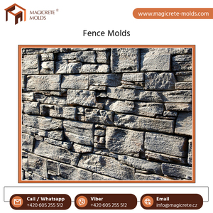 แม่พิมพ์ตกแต่งผนังรั้วด้านเดียวสำหรับคอนกรีตใช้กันอย่างแพร่หลาย - Product Image 5