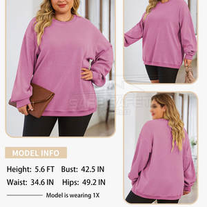 Sweat-shirt léger de meilleure qualité pour femmes, tenue décontractée, pull en coton, sweat-shirt grande taille pour femmes - Product Image 4