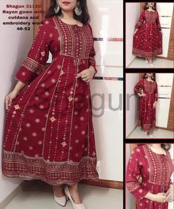 Designer New Long Kurti Prix le plus bas du marché Surat Gujarat Vêtement ethnique Alphanumero - Product Image 5