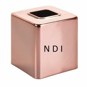 Boîte à mouchoirs en métal multi-usages écologique pour la décoration de bureau, avec finition cuivrée, pour la maison, l'hôtel et le restaurant - Product Image 1