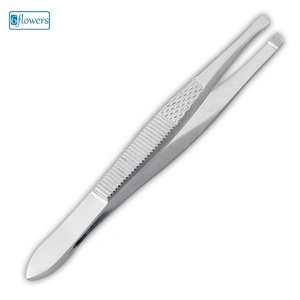 Pinzas de Acero Inoxidable con Punta Inclinada para Cejas - Product Image 1