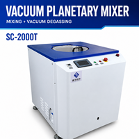 Mélangeur dégazant sous vide SC2000T 2L pour pâte d'électrode de batterie, pâte de graphène, pâte d'alumine et pâte céramique
