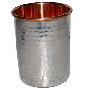 Meilleur nouveau verre de cuivre pour boire de l'eau en métal gobelet cuivre martelé lunettes maison mariage métal faizacraft - Product Image 4