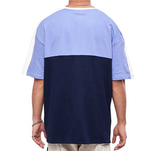 Gran oferta, camisetas con bloqueo de Color y logotipo personalizado, serigrafía, 100% algodón, camiseta informal para hombre - Product Image 3