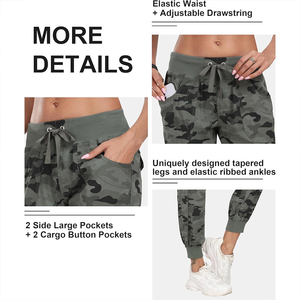 Pantalon cargo taille haute personnalisé pour femmes Pantalon cargo respirant grande taille en Cordura pantalon décontracté à cordon résistant à l'eau - Product Image 4