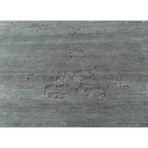 Tapis rectangulaire en laine et soie de bambou noué à la main Kavi Blue, design Théorie du Chaos, couleur unie, pour la maison et les couloirs - Esk-316 - Product Image 3