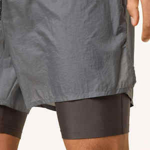 Short de course 2 en 1 pour hommes Short de sport d'entraînement à séchage rapide de 7 pouces avec poches Short d'athlétisme d'entraînement de tennis - Product Image 3