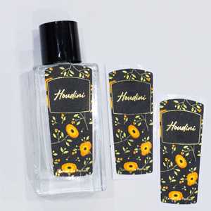 Promotional Waterproof Stylish Golden Chrome Metalized Perfume Labels Durable <b>Sticker</b> Packaging for Chic <b>Skin</b> Care Chic - Product Image 1