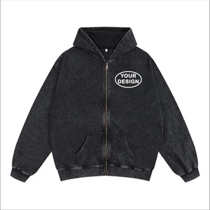 Chándal de felpa francesa con logotipo personalizado, conjunto de Sudadera con capucha para hombre, chándales de algodón de lana gruesa de peso pesado en blanco para unisex - Product Image 4