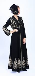 Bangladeshi <b>Women</b> Style <b>Abaya</b> With Embroidery on Top and Bottom - Product Image 2